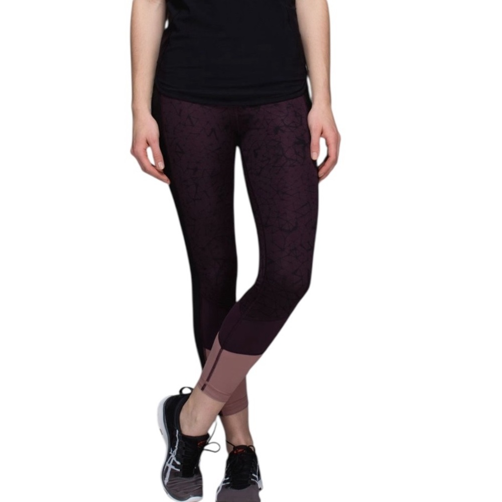 Lululemon Trail Bound 7 8 Tight Luxtreme Star Crushed Black Cherry 6